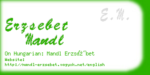 erzsebet mandl business card